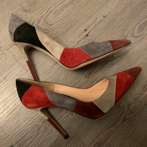 Gianvito Rossi Suede Patchwork Heels